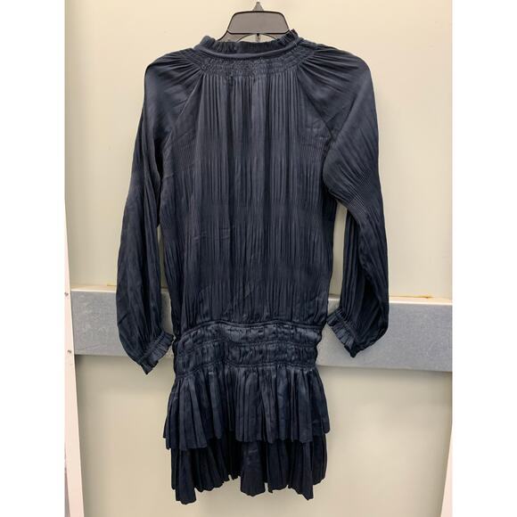 Current Air | Dark Navy Aurelie Pleated Mini Dress MSRP$148 - Picture 7 of 10